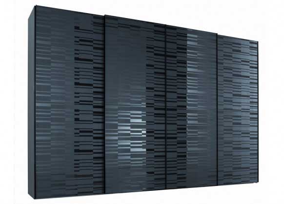 Walk in wardrobe crni ugradbeni ormar